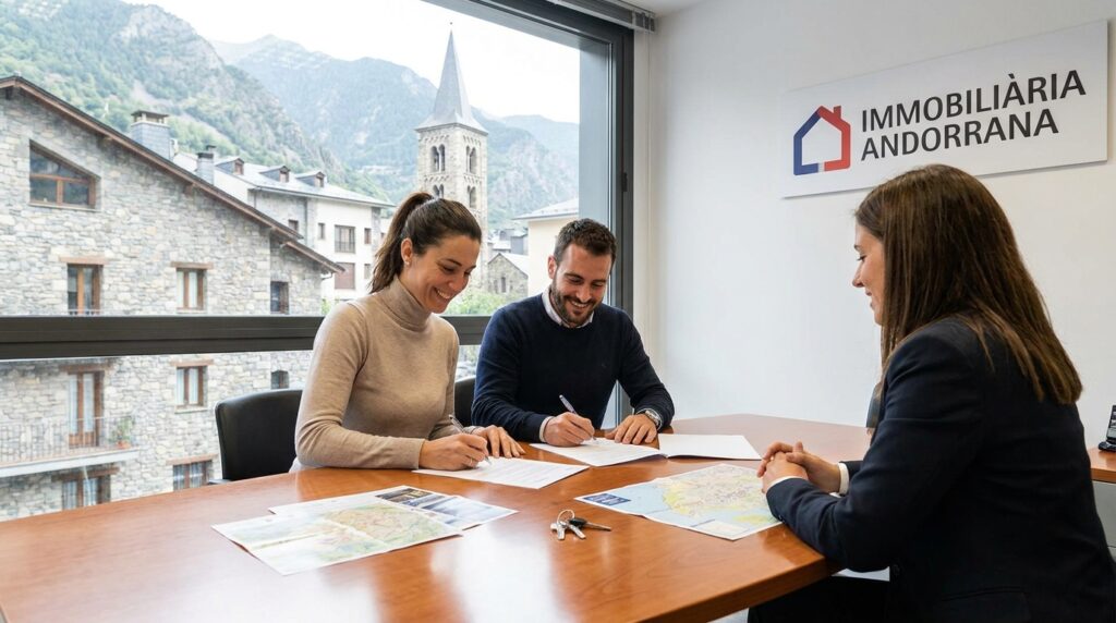 pareja vendiendo propiedad en andorra la vella